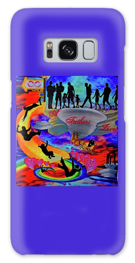 A Fathers Love Poem Galaxy Case featuring the digital art A Fathers Love Infinite Fun by Stephen Battel