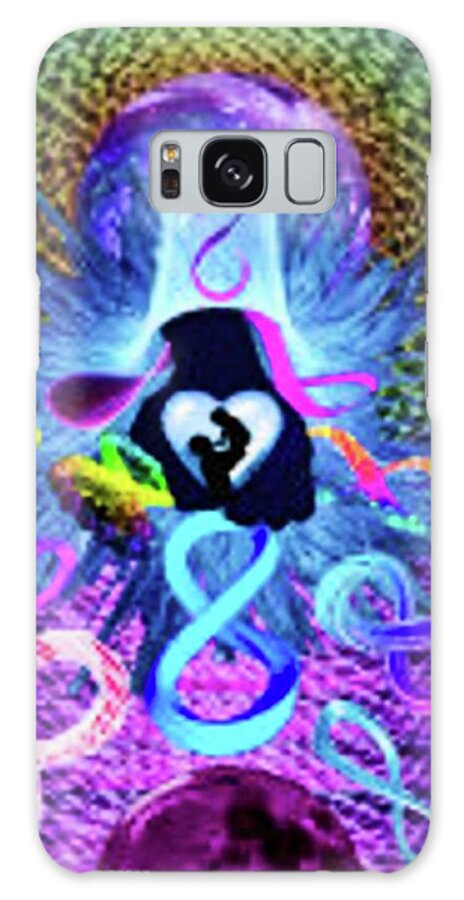 A Fathers Love Poem Galaxy Case featuring the digital art A Fathers Love Infinite by Stephen Battel