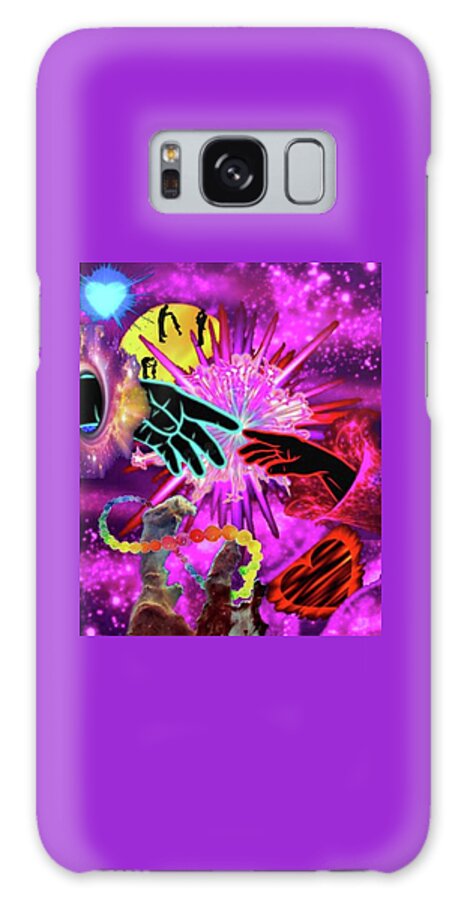 A Fathers Love Poem Galaxy Case featuring the digital art A Fathers Love Pillars Of BOOP by Stephen Battel