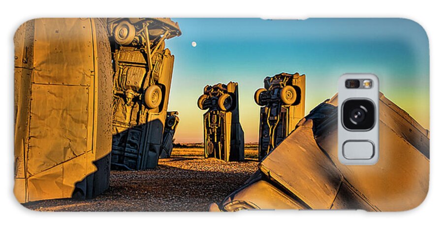 Carhenge Galaxy Case featuring the photograph A Golden Path by Steve Sullivan