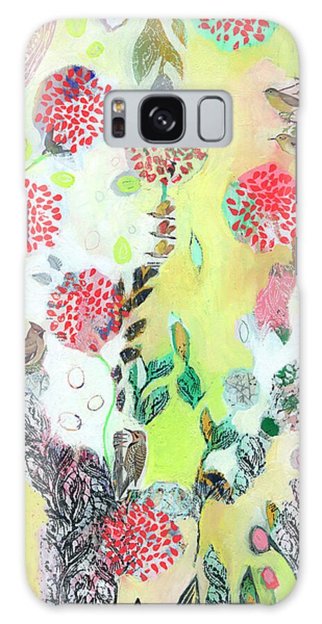 Unbound Galaxy Case featuring the painting A Harmony Breathes in a Moment's Pause by Jennifer Lommers