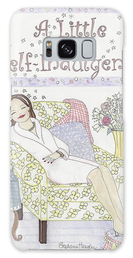 A Little Self-indulgence Galaxy Case featuring the mixed media A Little Self-Indulgence by Stephanie Hessler
