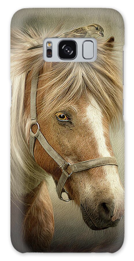 Icelandic Horse Galaxy Case featuring the digital art A Place to Hide by Maggy Pease