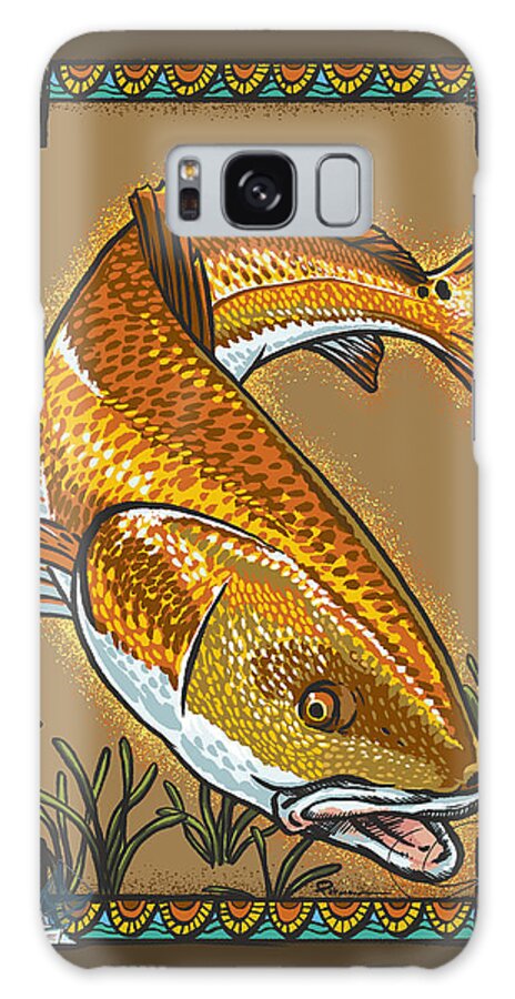 Redfish Galaxy Case featuring the digital art A Redfish Story by Kevin Putman