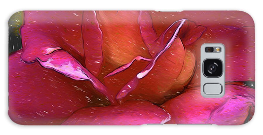 Garden Galaxy Case featuring the digital art A Rose Of A Different Color by Terry Cork