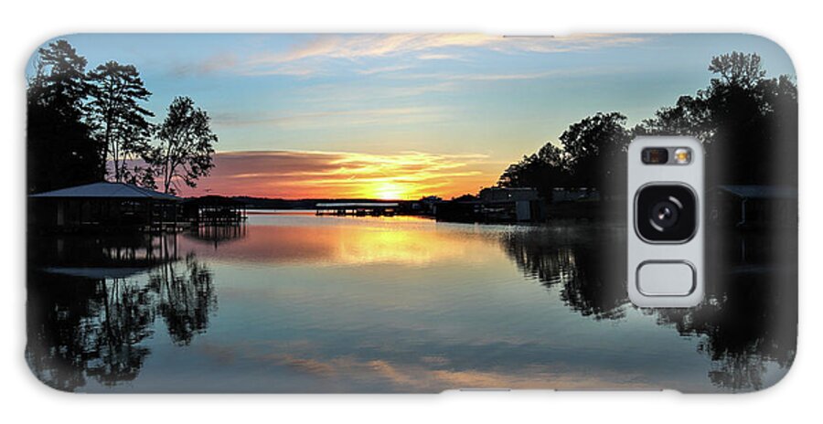 Lake Galaxy Case featuring the photograph A Sky Feather Sunrise by Ed Williams