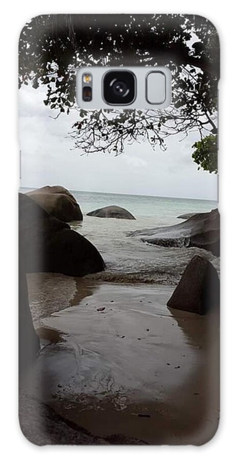 All Galaxy Case featuring the digital art A View of the Sea in Seychelles KN7 by Art Inspirity
