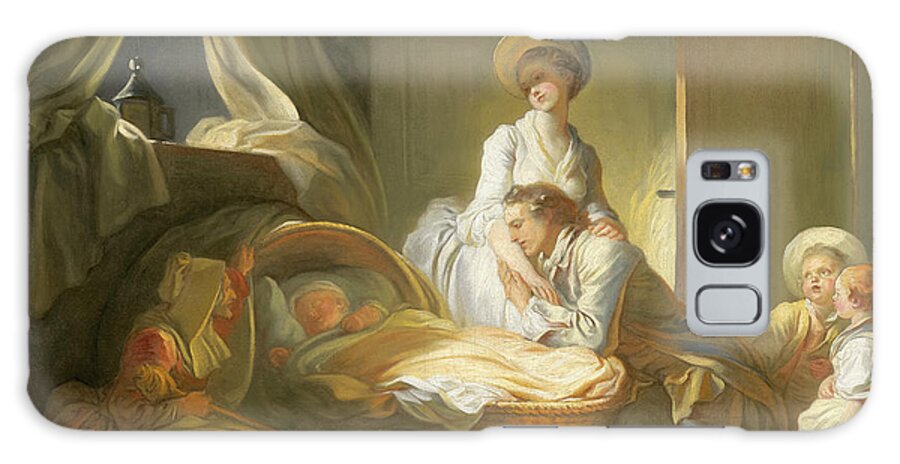 France Galaxy Case featuring the painting A Visit to the Nursery by Jean-Honore Fragonard