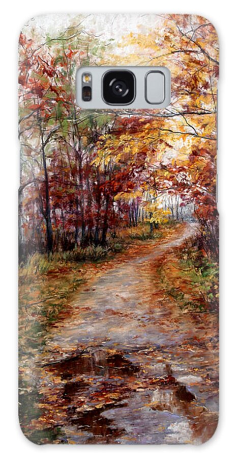 Landscape Galaxy Case featuring the painting A Walk To Remember by Mary Giacomini