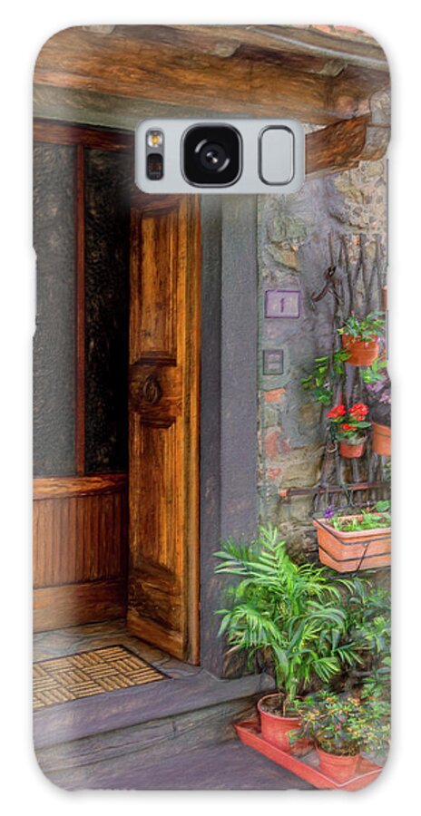 Tuscany Galaxy Case featuring the photograph A Warm Tuscan Welcome by Marcy Wielfaert