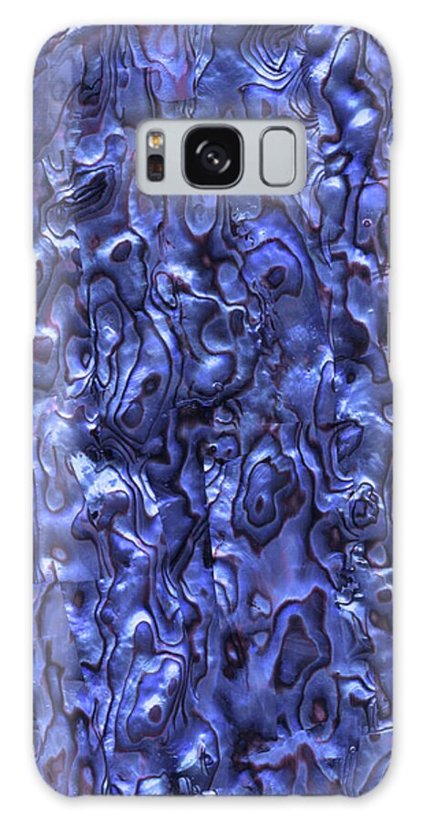 Abalone Galaxy Case featuring the photograph Abalone Shell -aka- Paua Shell - Dark Blue Tint by Eclectic at Heart