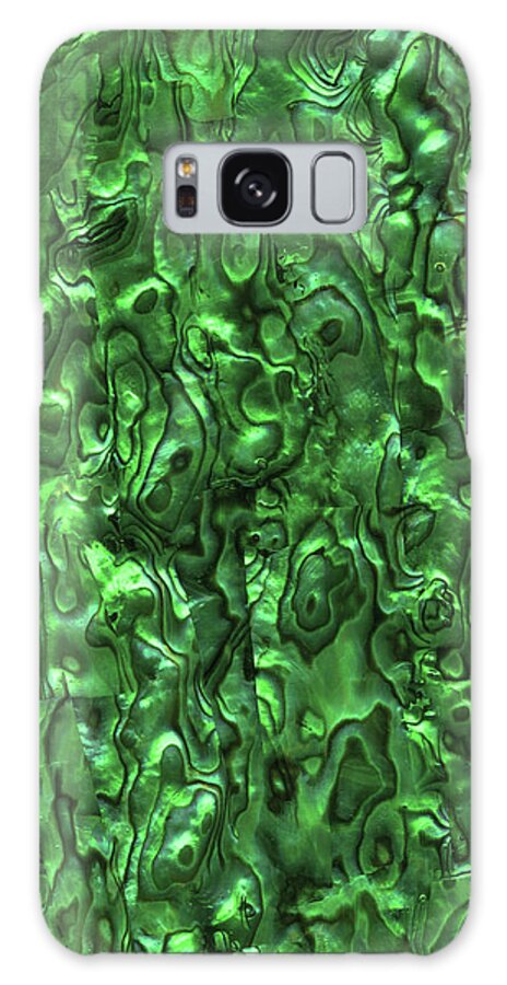 Abalone Galaxy Case featuring the photograph Abalone Shell -aka- Paua Shell - Green Tint by Eclectic at Heart