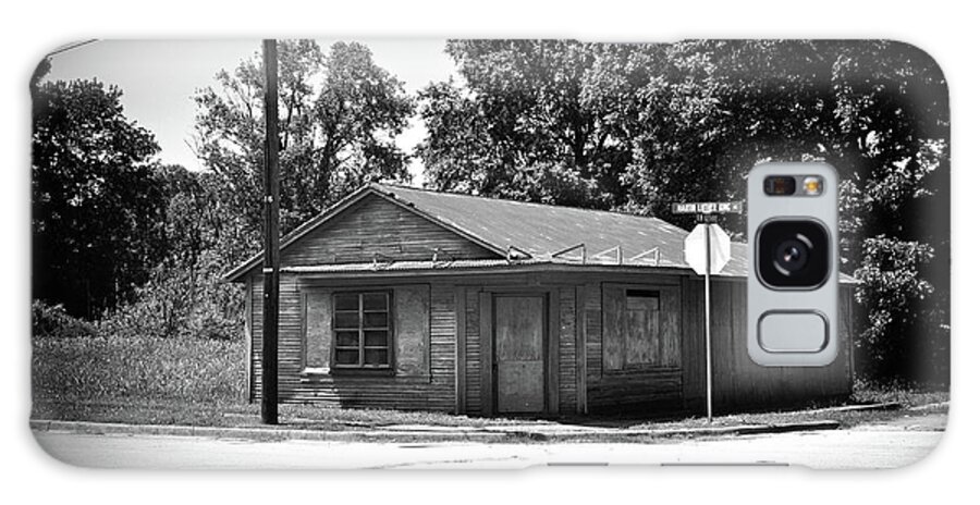 Texas Galaxy Case featuring the photograph Texas Forgotten - Abandoned General Store BW by Chris Andruskiewicz