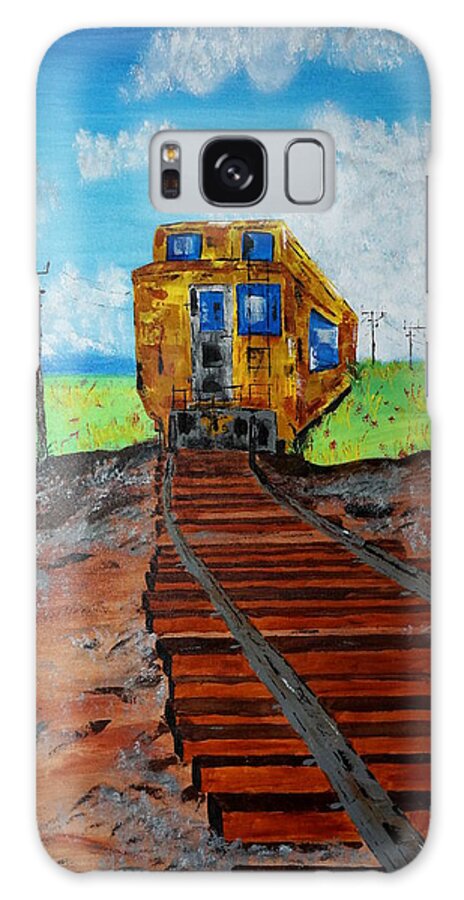 Abandoned Galaxy Case featuring the painting Abandoned in Kansas by Brent Knippel