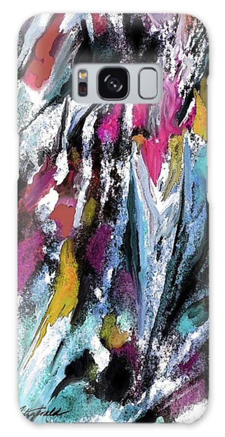 Dark Abstract Galaxy Case featuring the digital art Abstract 838 by Jean Batzell Fitzgerald