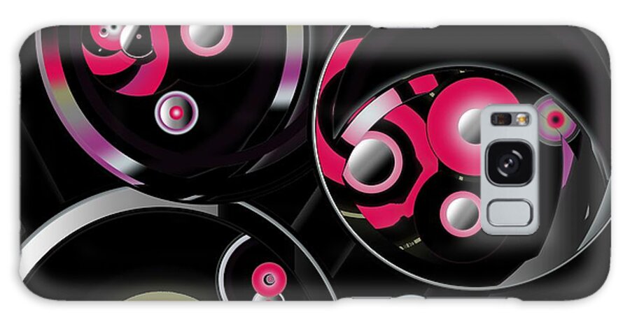Modern Abstract Galaxy Case featuring the drawing Abstract Design Circular Motion by Joan Stratton