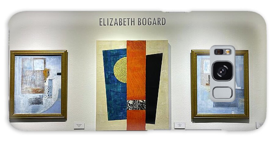 The Piece In The Center Is Titled “layers”. It Is One Of 25 New Abstract Expressionist Artworks By Elizabeth Bogard Are Hanging In Gallery 4 At The Contemporary Arts Center In Abilene Galaxy Case featuring the mixed media Abstract Expressions in Uncharted Territory by Elizabeth Bogard
