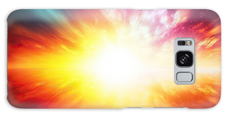 Flare Galaxy Case featuring the painting Abstract flare background by N Akkash