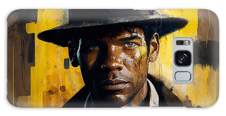 Abstract Indiana Jones Painting Background Jean Art Galaxy Case featuring the painting abstract indiana Jones painting background Jean a7ea7bbb 3235 64570f ba6459 645fb2645563f5 by Celestial Images