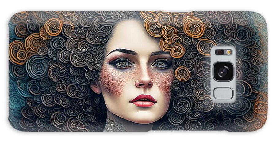 Abstract Galaxy Case featuring the digital art Abstract Portrait - 123 by Philip Preston