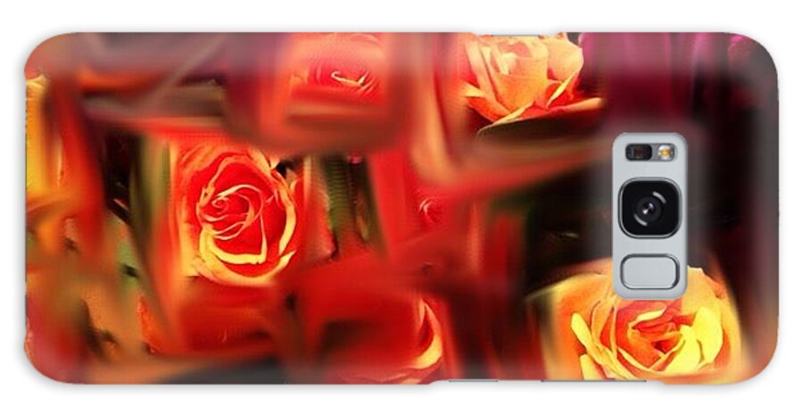 Rose Galaxy Case featuring the digital art Abstracted Roses by Wendy Golden
