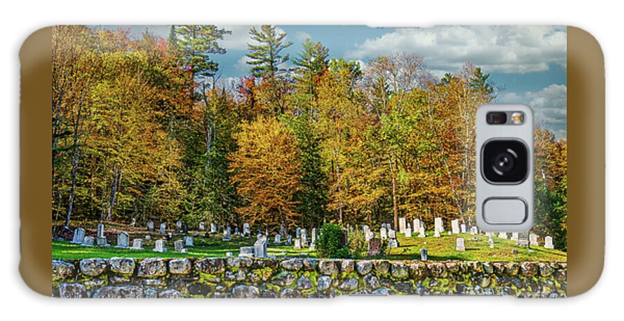 Autumn Galaxy Case featuring the photograph Adirondacks Autumn Cemetery by Ron Long Ltd Photography