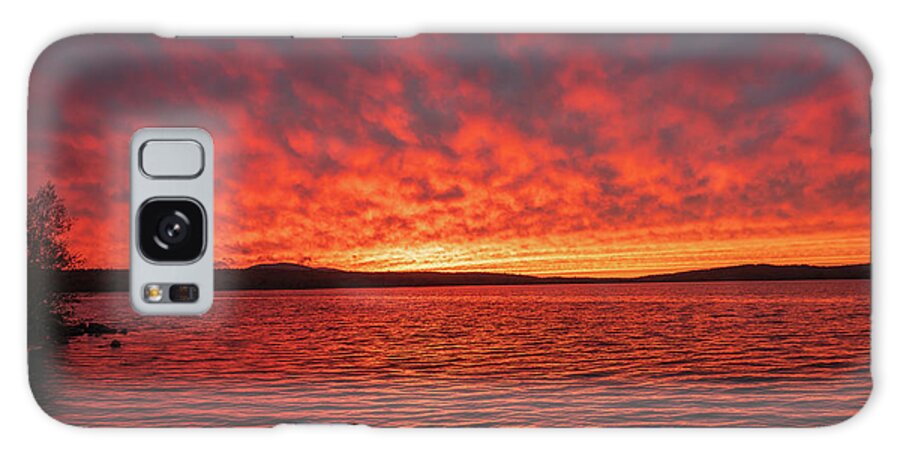 Fall Galaxy Case featuring the photograph Adirondacks Sunset at Tupper Lake by Ron Long Ltd Photography