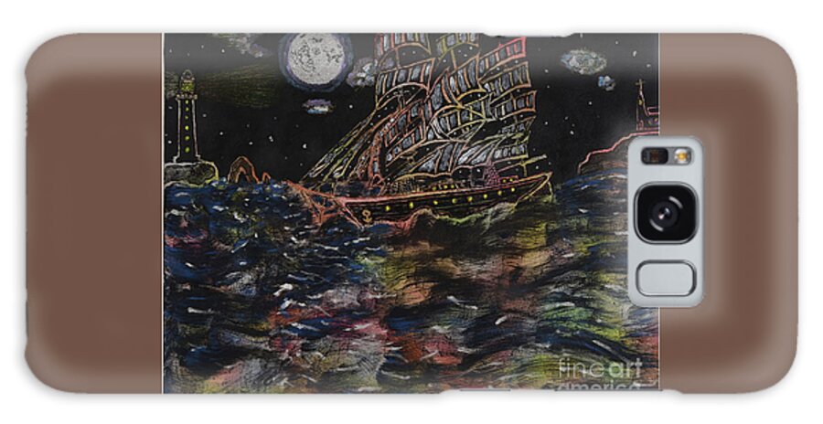Ship Galaxy Case featuring the painting Affair of the seas by David Westwood