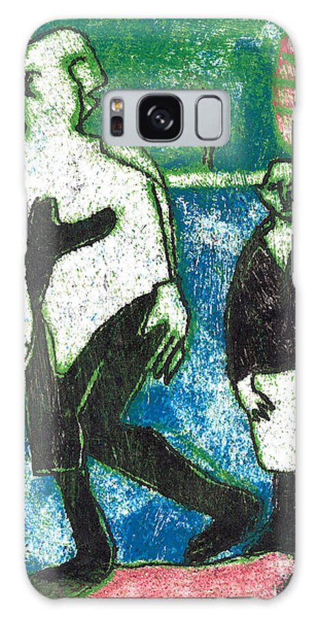 Oil Galaxy Case featuring the painting Heckel's Horse Jr. oil painting 8 by Edgeworth Johnstone