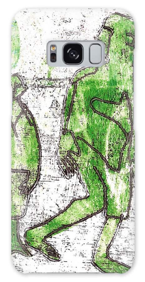 Green Galaxy Case featuring the painting Heckel's Horse Jr. oil painting by Edgeworth Johnstone