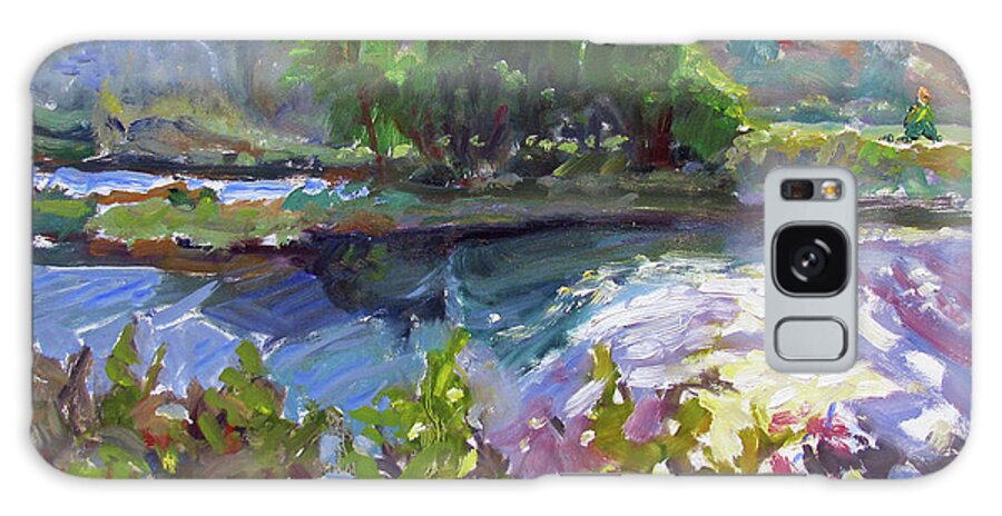 Jenner Galaxy Case featuring the painting Afternoon Light, Russian River by John McCormick