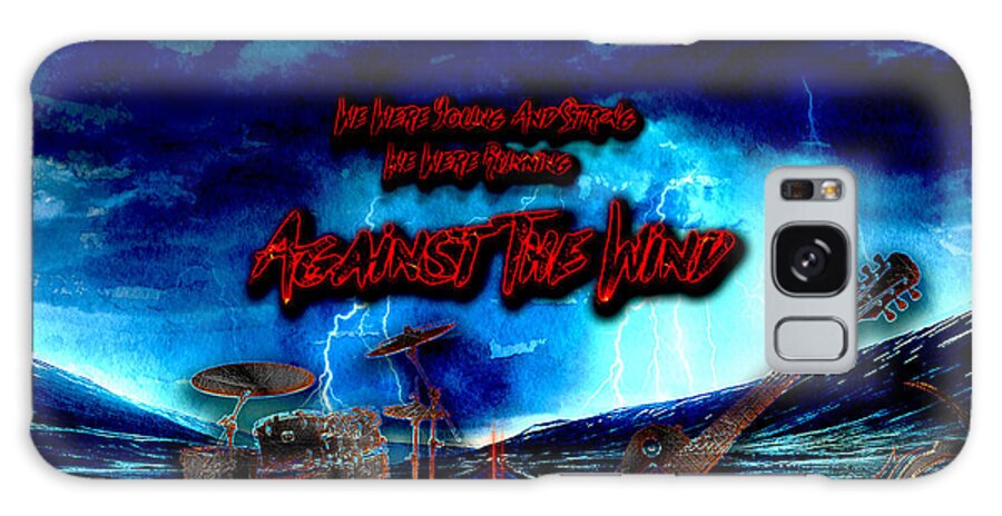 Classic Rock Music Galaxy Case featuring the digital art Against The Wind by Michael Damiani