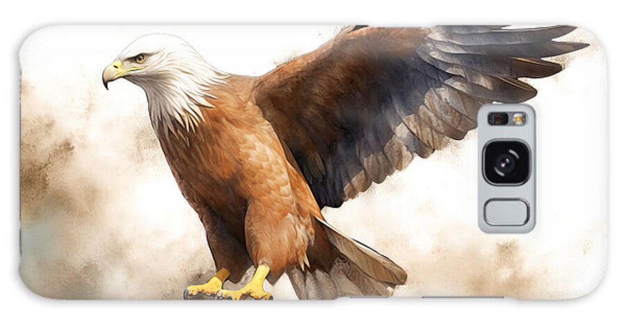Bird Galaxy Case featuring the painting Ai-generated Illustration Of An Eagle Done In Watercolor Art Sty by N Akkash