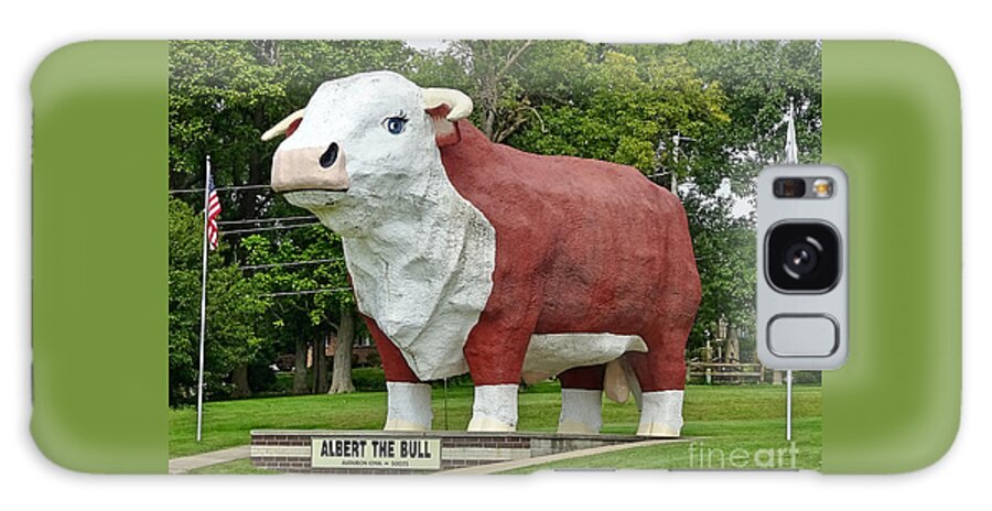 Sold Galaxy Case featuring the photograph Albert the Bull by Linda Brittain