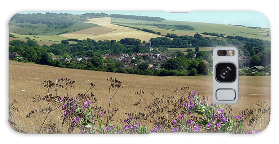 Alfriston Galaxy Case featuring the photograph Alfriston from the South Downs by Phil Banks