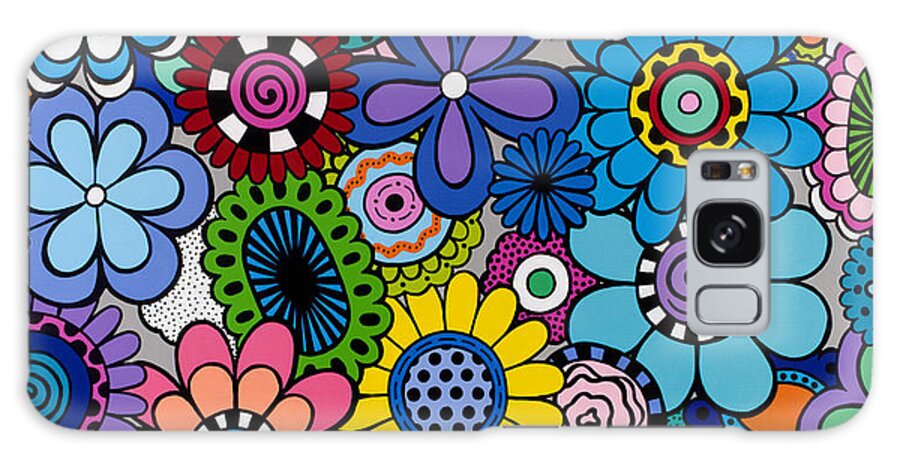 Flowers Galaxy Case featuring the painting All About the Blooms by Beth Ann Scott