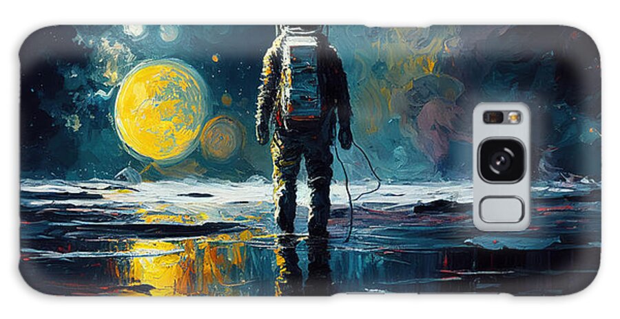 Gateway Galaxy Case featuring the painting Alone on a new World by My Head Cinema