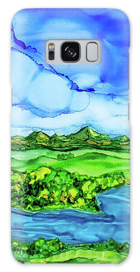Mountains Galaxy Case featuring the painting Along 22 by Winona's Sunshyne