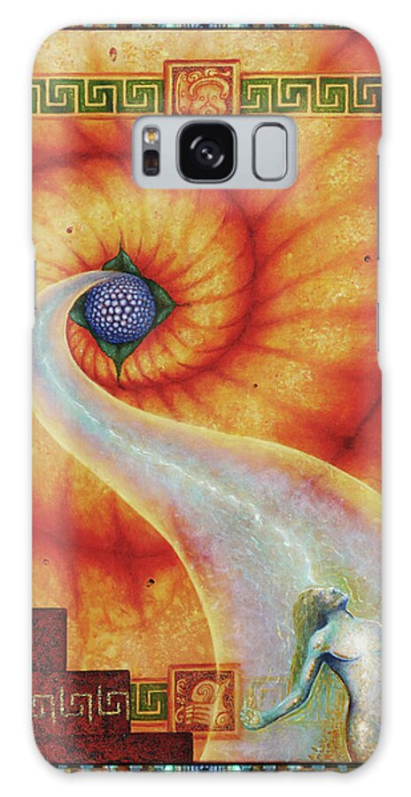 Harvest Galaxy Case featuring the painting Amaizing Grace II by Kevin Chasing Wolf Hutchins