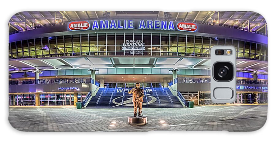Night Photography Galaxy Case featuring the photograph Amalie Arena at Night by Jason Ludwig Photography