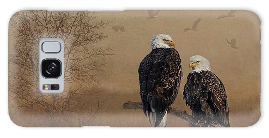 Birds Galaxy Case featuring the photograph American Bald Eagle Family by Patti Deters