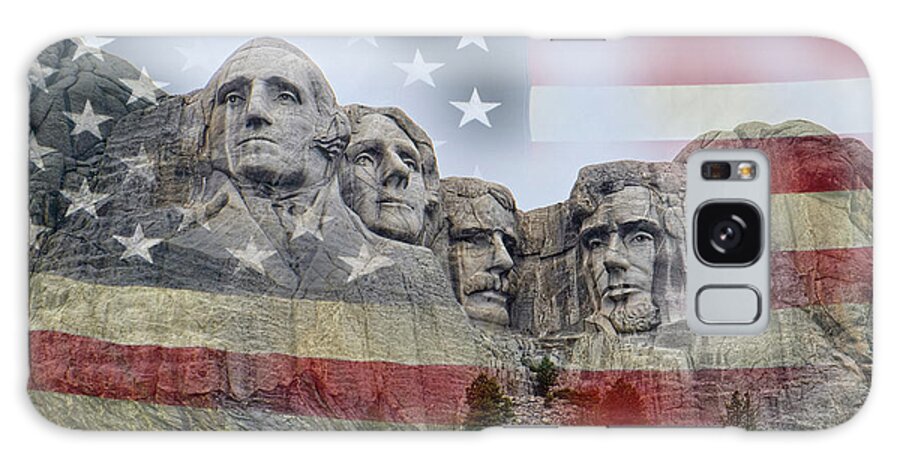 Patriotism Galaxy Case featuring the digital art American History - Mount Rushmore National Memorial by Lucinda Walter