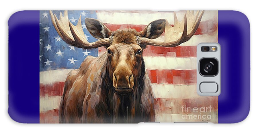 Moose Galaxy Case featuring the painting American Moose by Tina LeCour