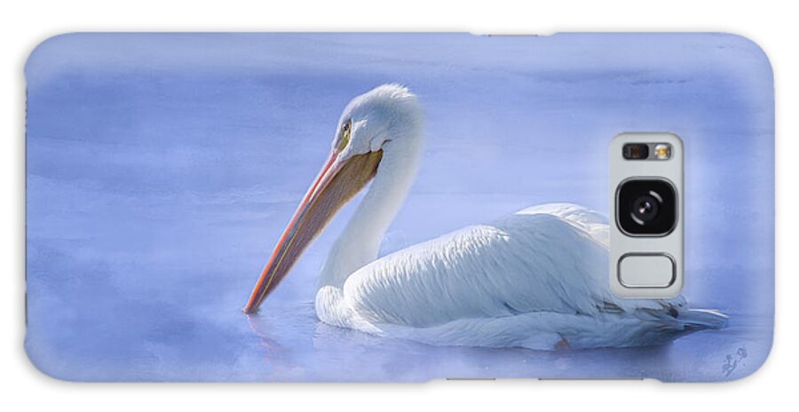 American White Pelican Galaxy Case featuring the photograph American White Pelican Daydreaming by Debra Martz