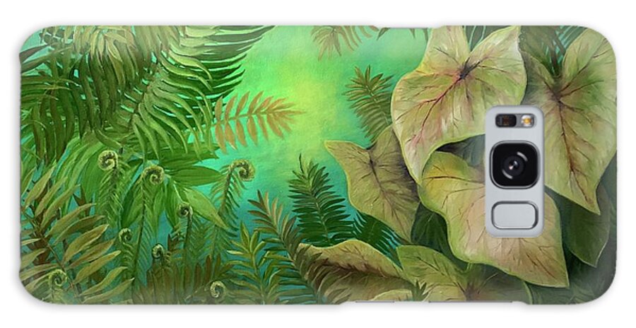 Oil Galaxy Case featuring the painting Among the Ferns by Barbara Landry
