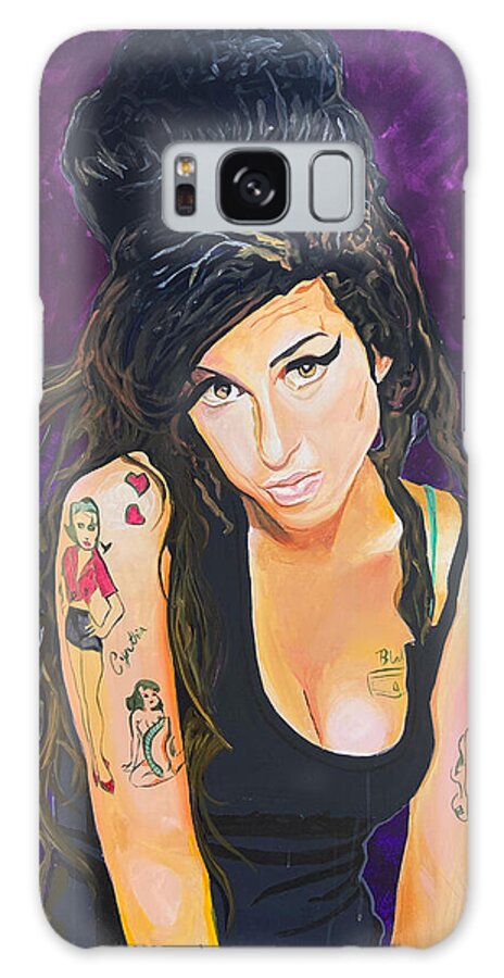 Amy Winehouse Galaxy Case featuring the painting Amy Winehouse by Sergio Gutierrez