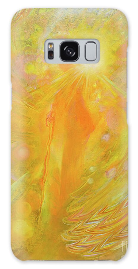 Angel Galaxy Case featuring the painting Angel Raphael by Anne Cameron Cutri