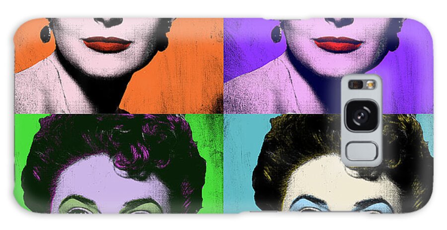 Anne Bancroft Galaxy Case featuring the mixed media Anne Bancroft Pop art by Movie World Posters