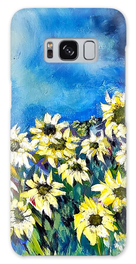 Sunflowers Galaxy Case featuring the painting Another Sunflower Daydream by Eileen Kelly