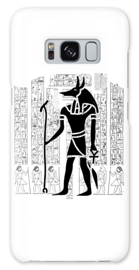 Anubis Galaxy Case featuring the digital art Anubis Egyptian Mythology by N Kirouac